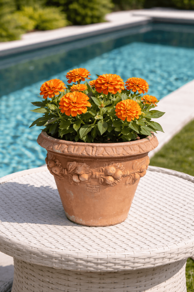 Petit pot de plantation en terracotta d’Impruneta – artisanat toscan signé Poggi Ugo